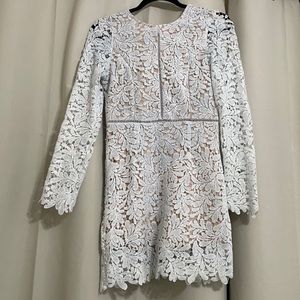 White lace mini dress